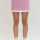 Contrast Mini Skirt - Pink