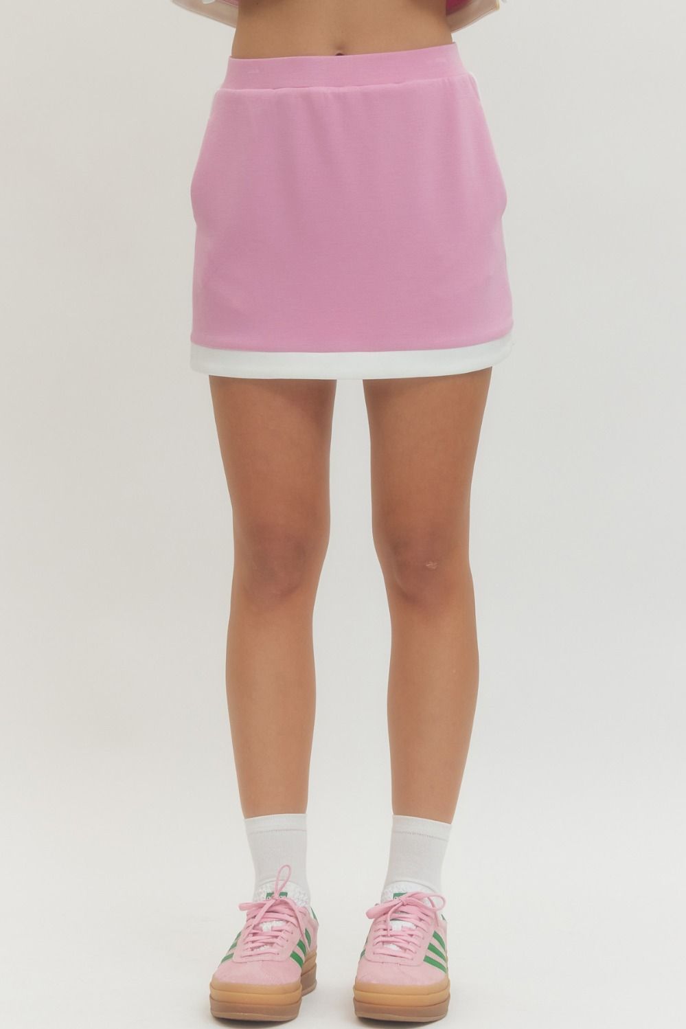 Contrast Mini Skirt - Pink