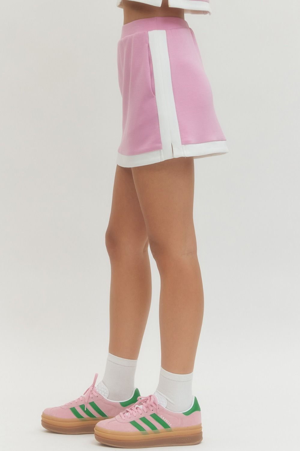 Contrast Mini Skirt - Pink