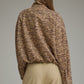 Zebra Bomber Jacket - Camel