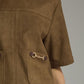 Short Sleeve Top w Gold Detail - Wood
