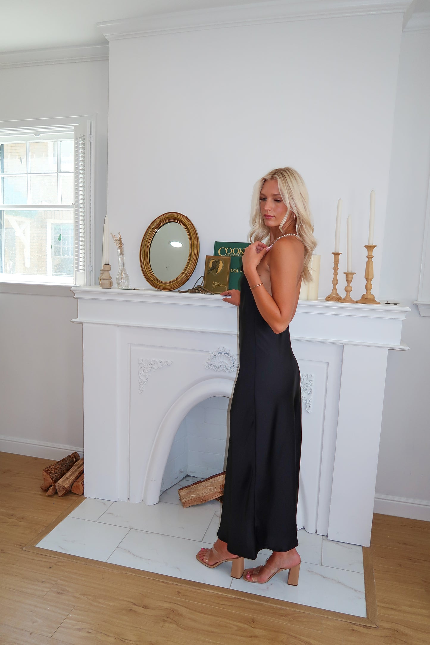 Plus One Satin Maxi Dress - Black