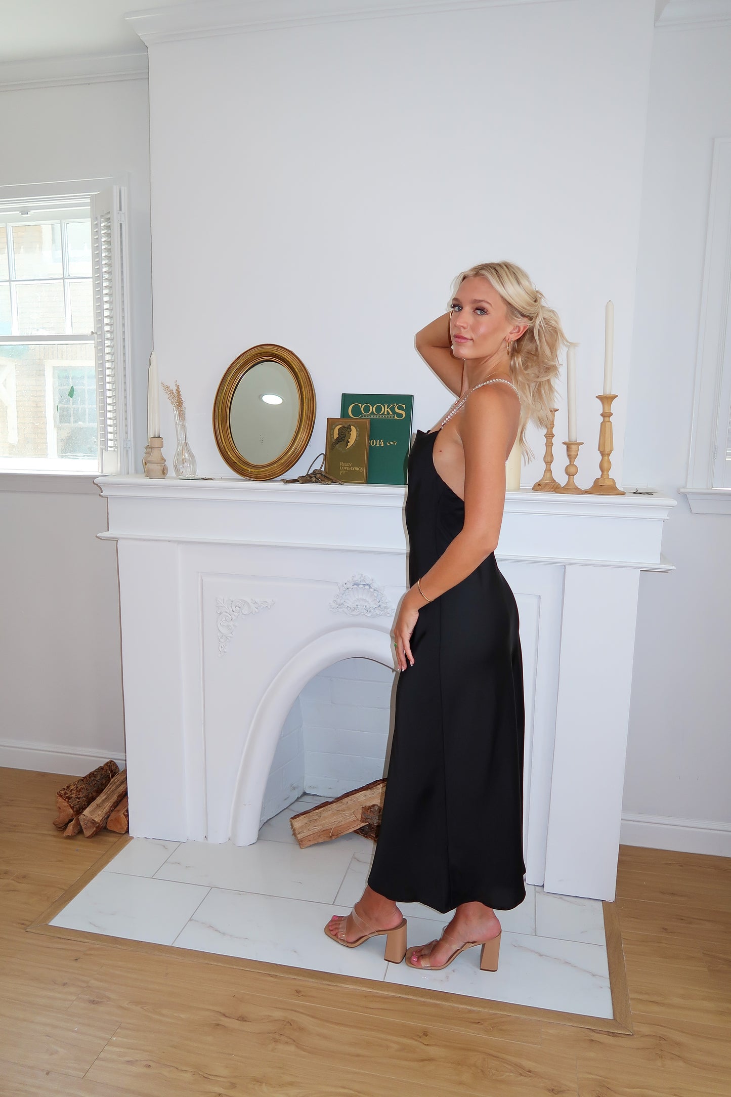 Plus One Satin Maxi Dress - Black