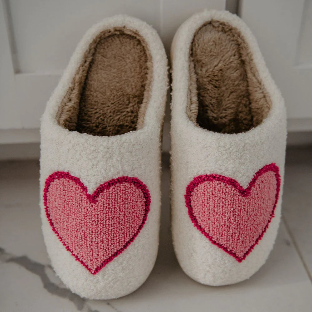 Pink Heart Slippers