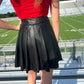 Leather Mini Skirt - Black