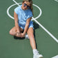 Swish Sleeveless Hoodie & Shorts Set - Sky Blue
